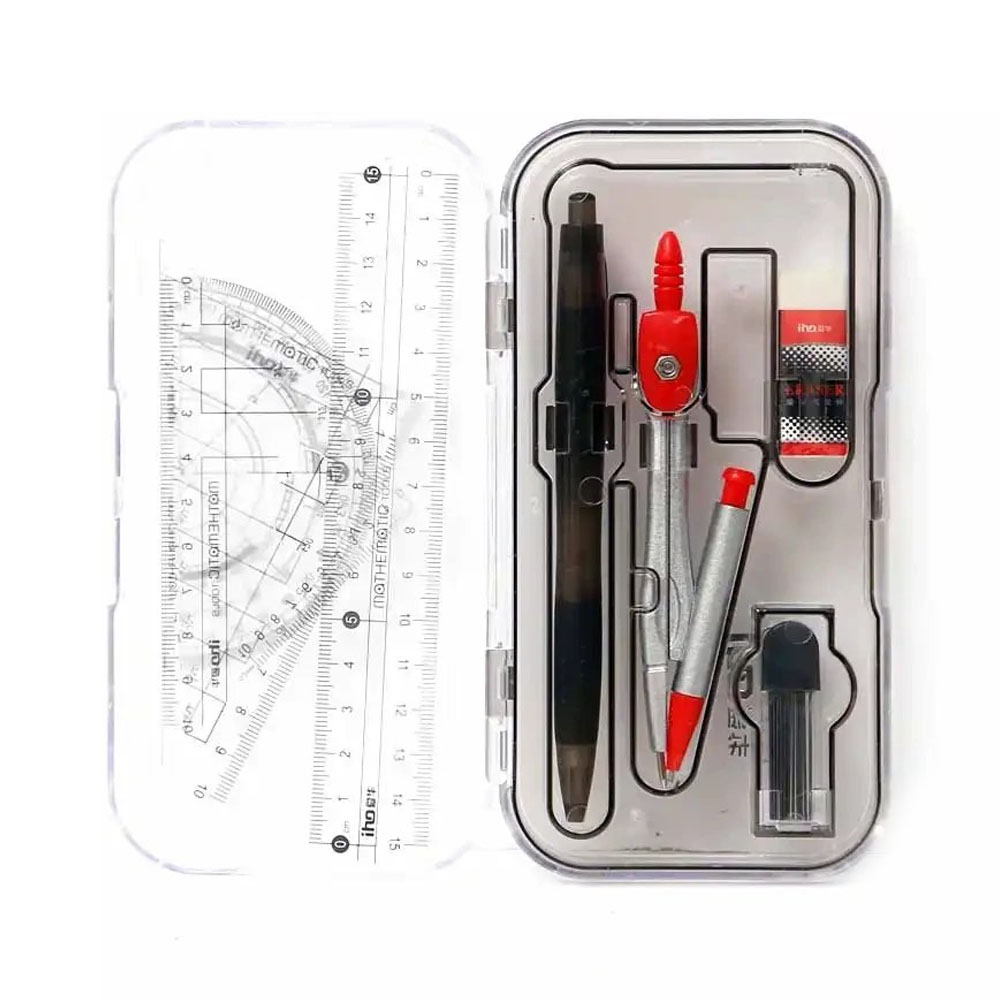 compass ah1203 twobooks ست پرگار 8 تکه مدل AH1203 - Image 1