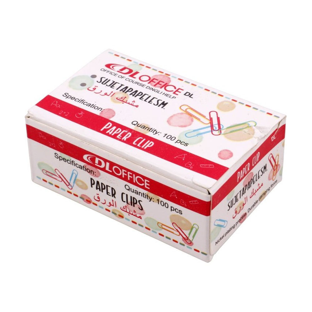 dl office clips dl733 twobooks 1 گیره کاغذ DL Office مدل DL733 سایز 33mm بسته 100 عددی - Image 1
